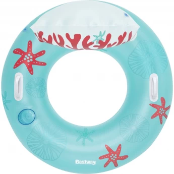 Надувной круг 107x113 см BESTWAY КОРАЛЛОВАЯ РАДОСТЬ 43730 до 100 кг